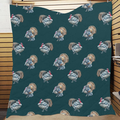 Turkey Pattern Print Design 03 Premium Quilt