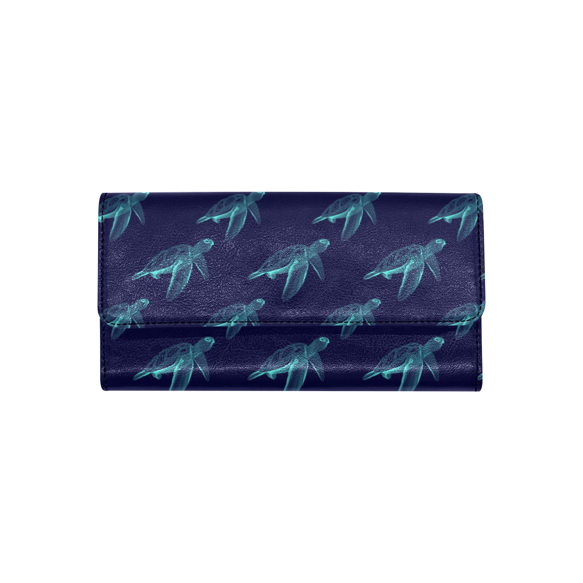 Sea Turtle Pattern Print Design T04 Women's Trifold Wallet