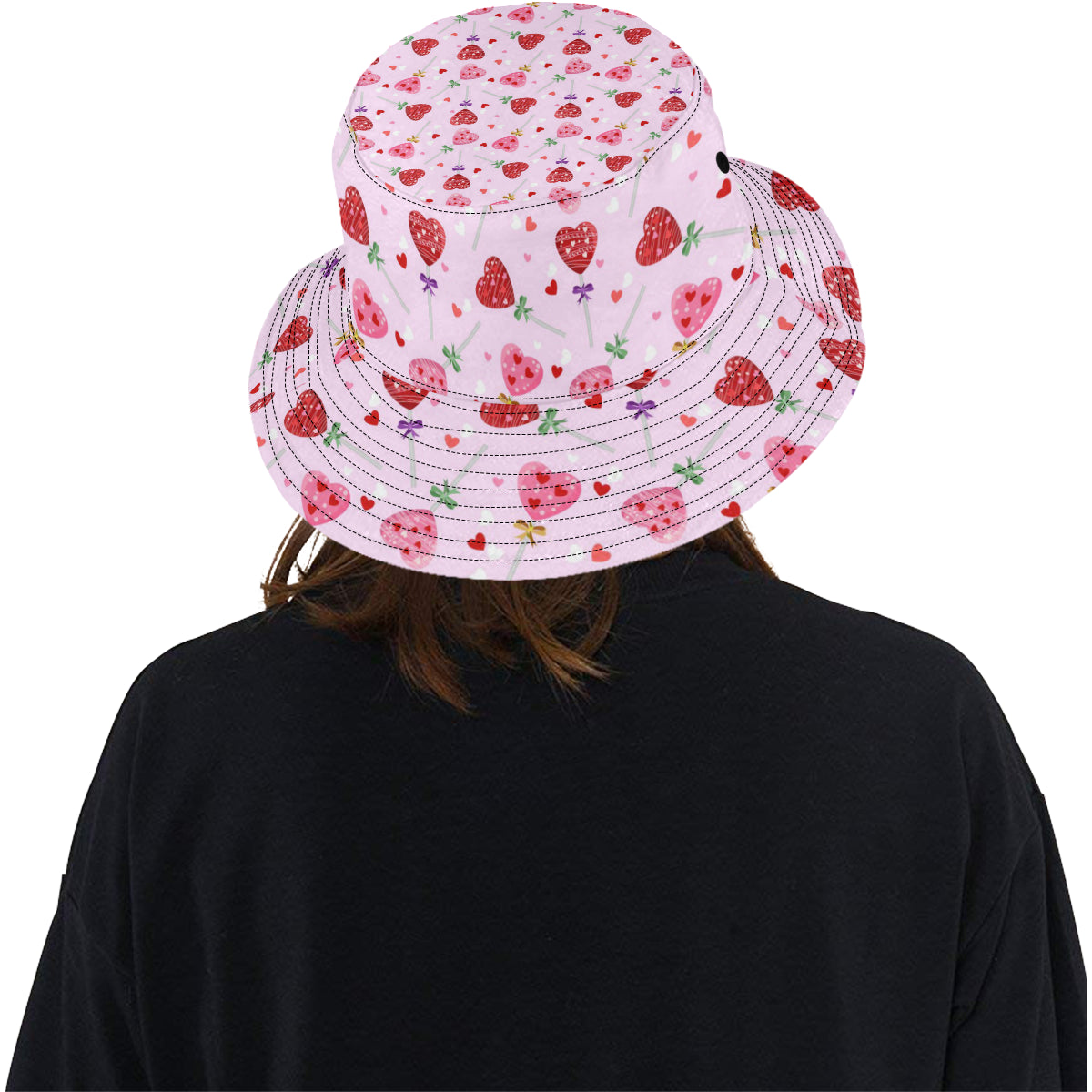 Lollipop Pattern Print Design LL07 Unisex Bucket Hat