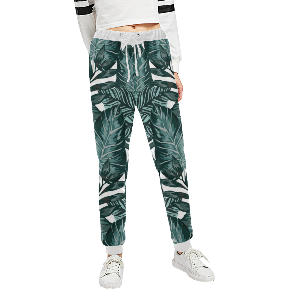Tropical Palm Leaves Pattern Unisex Sweatpants