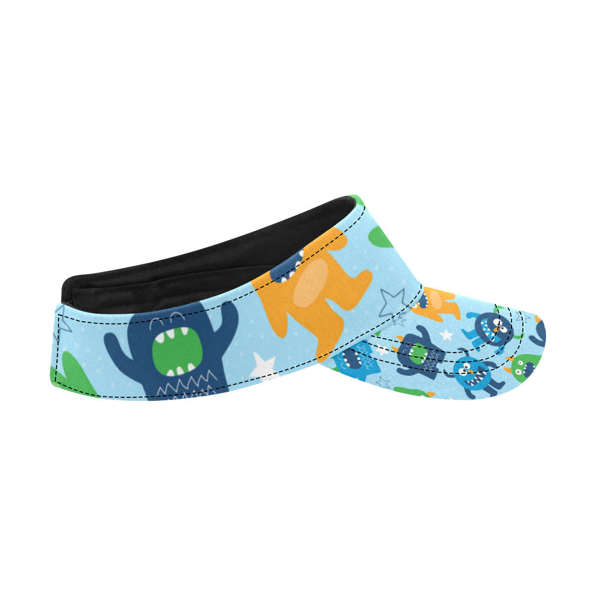 Monster Cartoon Pattern Print Design 04 Unisex Sun Visor