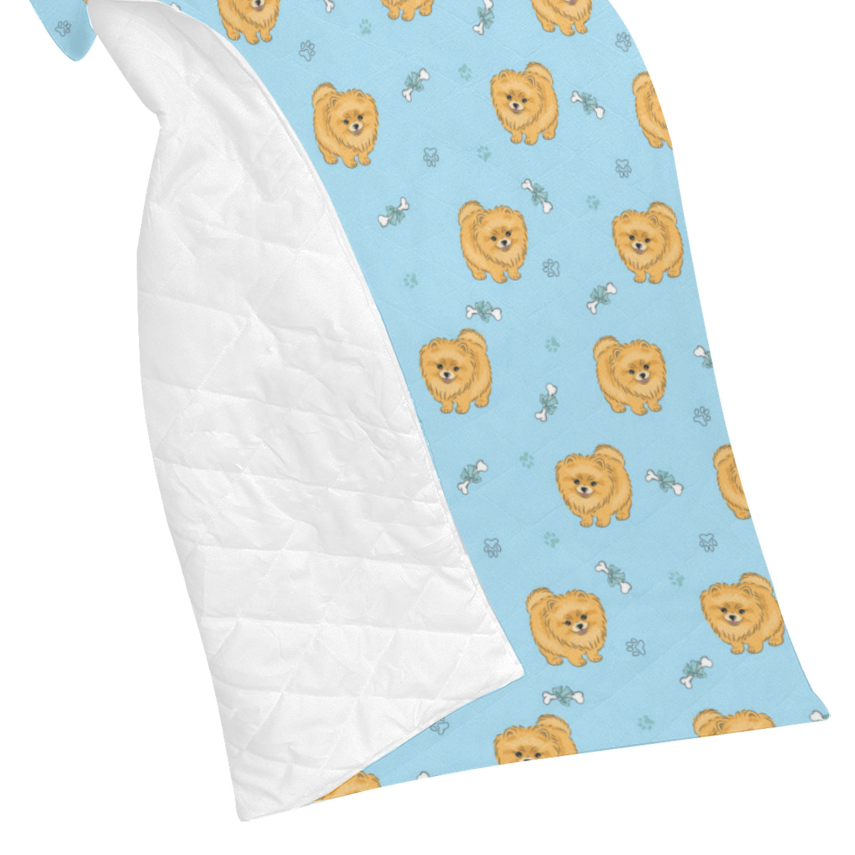 Pomeranians Pattern Print Design A03 Premium Quilt