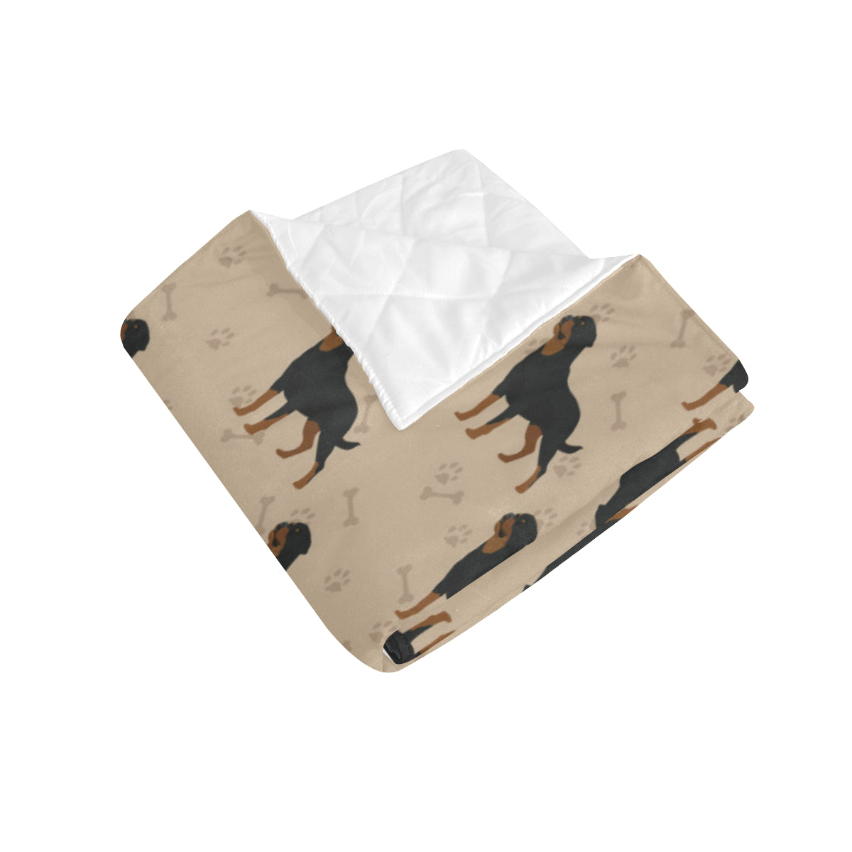 Rottweiler Pattern Print Design A01 Premium Quilt