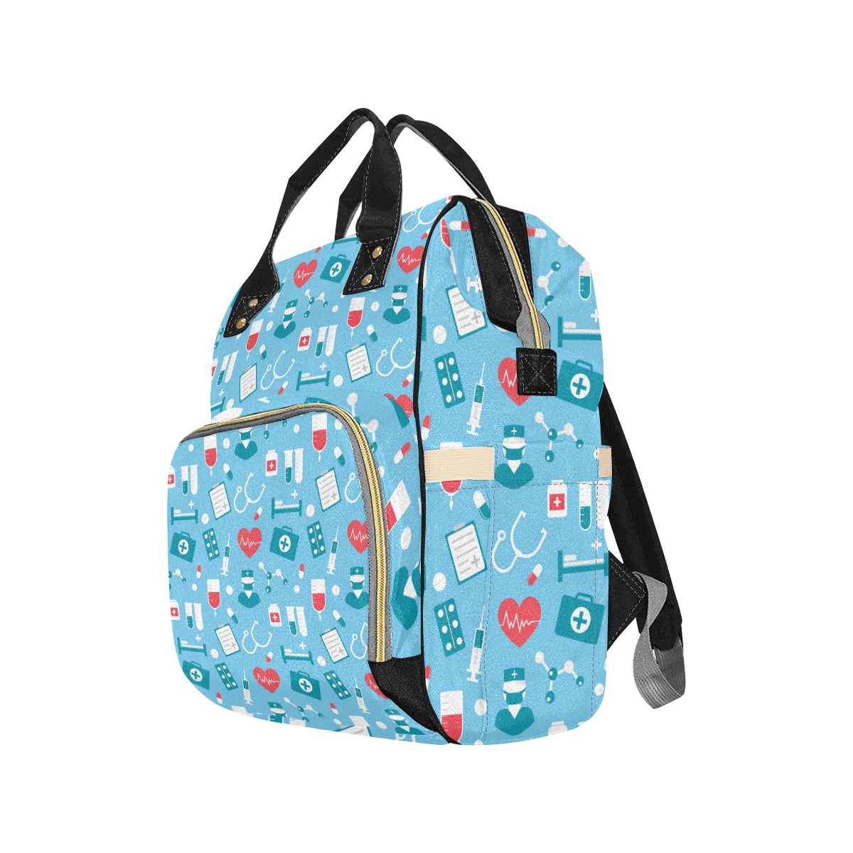 Nurse Pattern Print Design A03 Diaper Bag Backpack