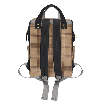 Houndstooth Brown Pattern Print Design 04 Diaper Bag Backpack