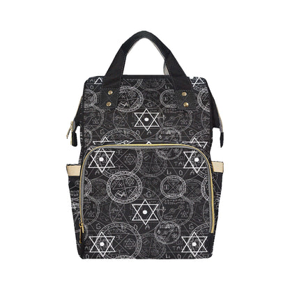 Pentagram Pattern Print Design A01 Diaper Bag Backpack