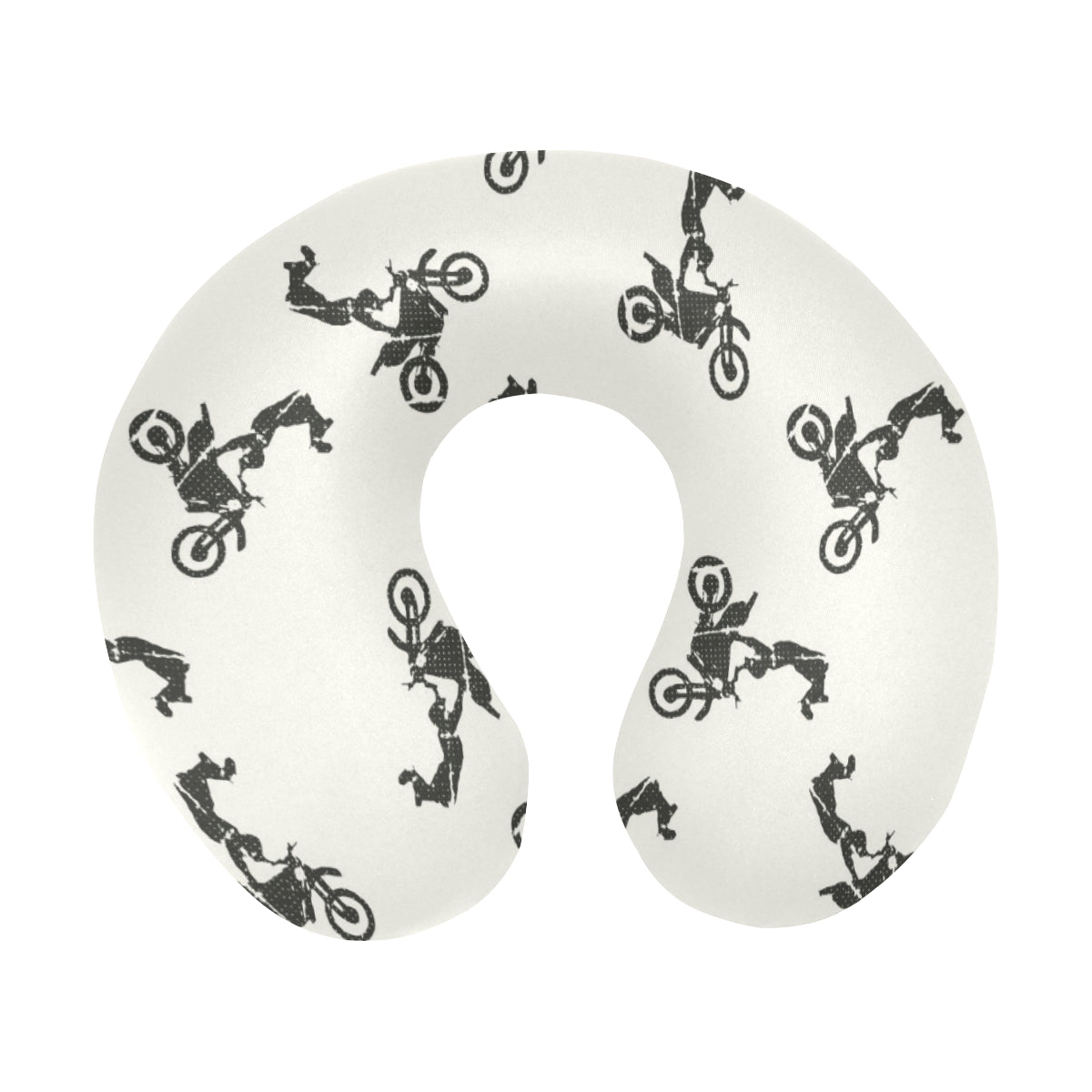Motocross Pattern Print Design 03 U-Shaped Travel Neck Pillow