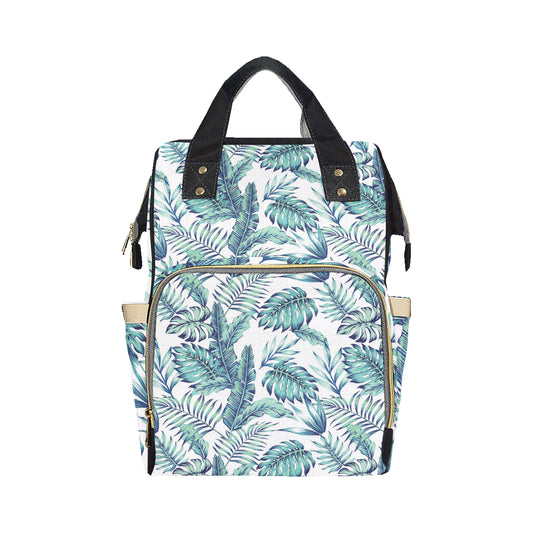 Pattern Tropical Palm Leaves Diaper Bag Backpack