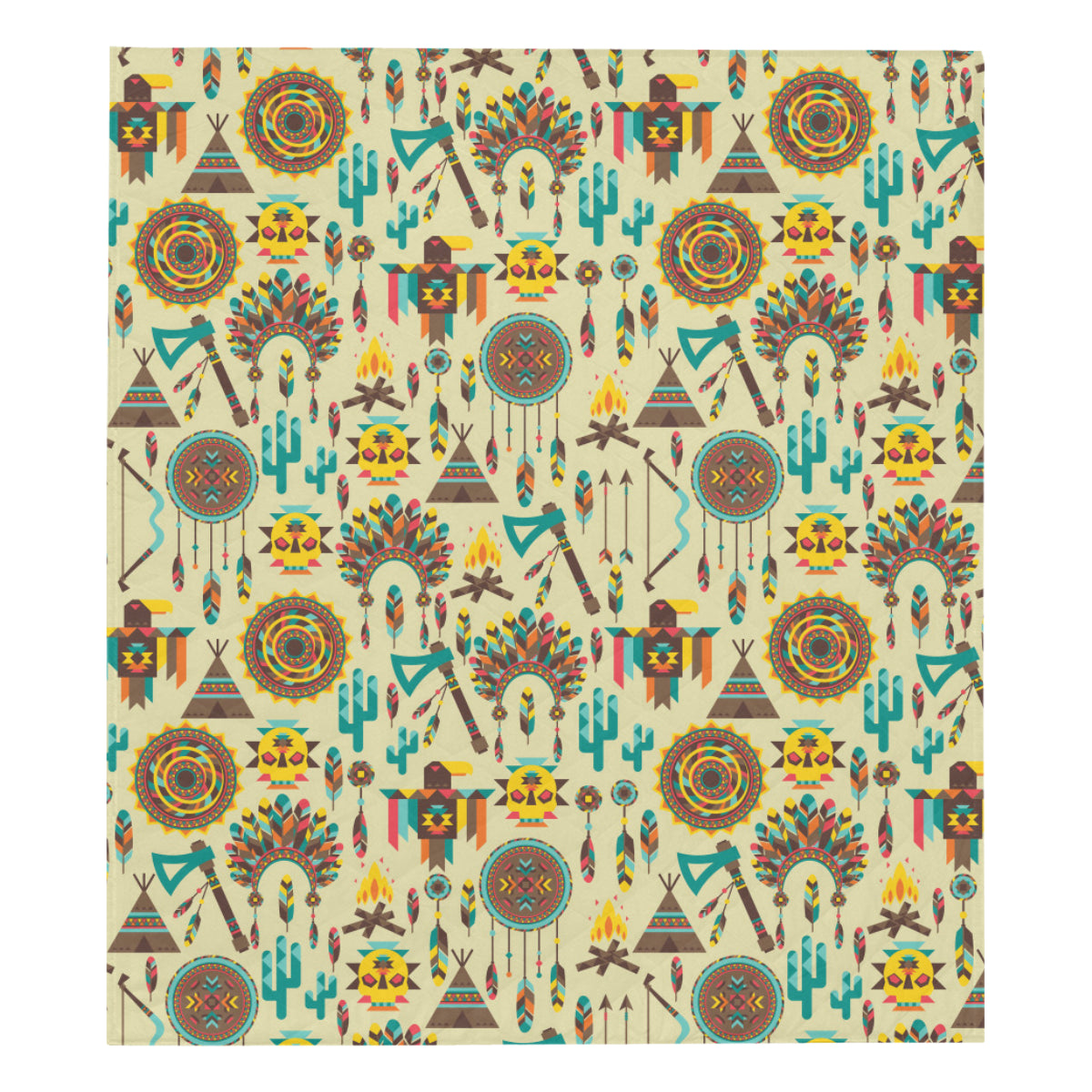 Tribal indians native american aztec Premium Quilt