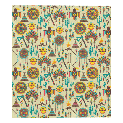 Tribal indians native american aztec Premium Quilt