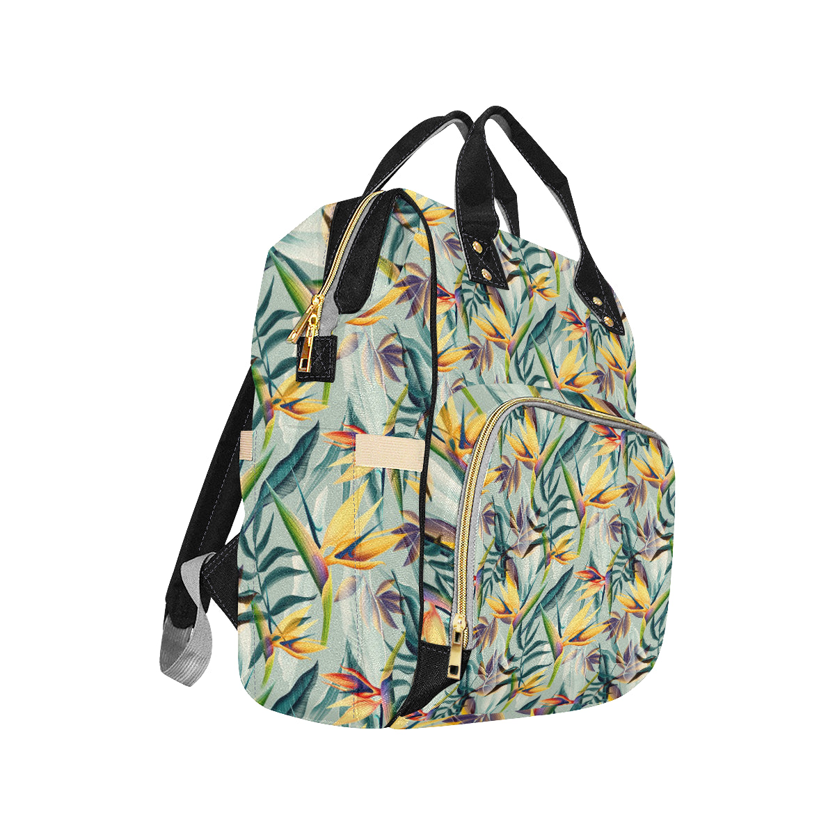 Tropical Flower Pattern Print Design TF022 Diaper Bag Backpack