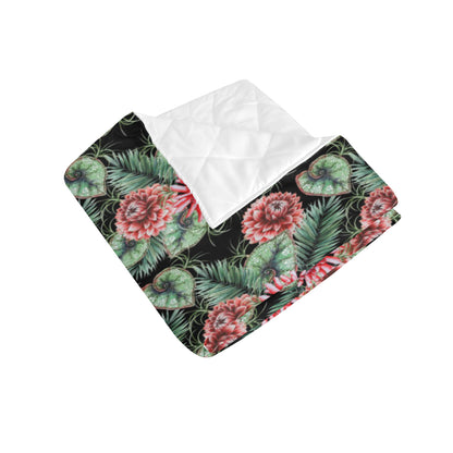 Dahlia Pattern Print Design DH06 Premium Quilt