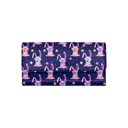 Rabbit Baby Pattern Print Design RB015 Women's Trifold Wallet