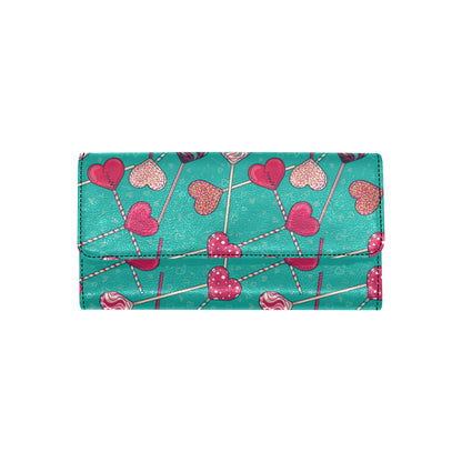 Lollipop Pattern Print Design LL01 Women's Trifold Wallet