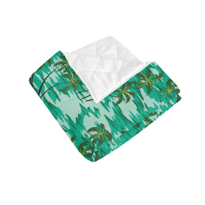 Palm Tree Pattern Print Design A01 Premium Quilt