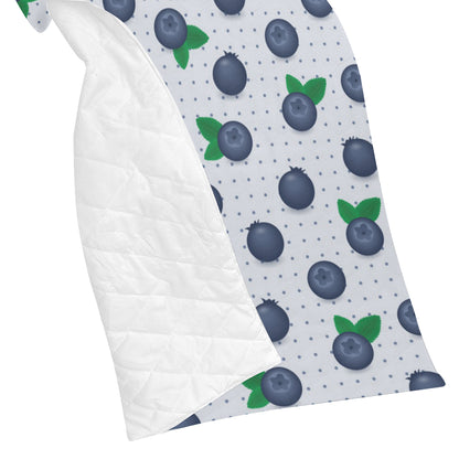 Blueberry Pattern Print Design BB02 Premium Quilt