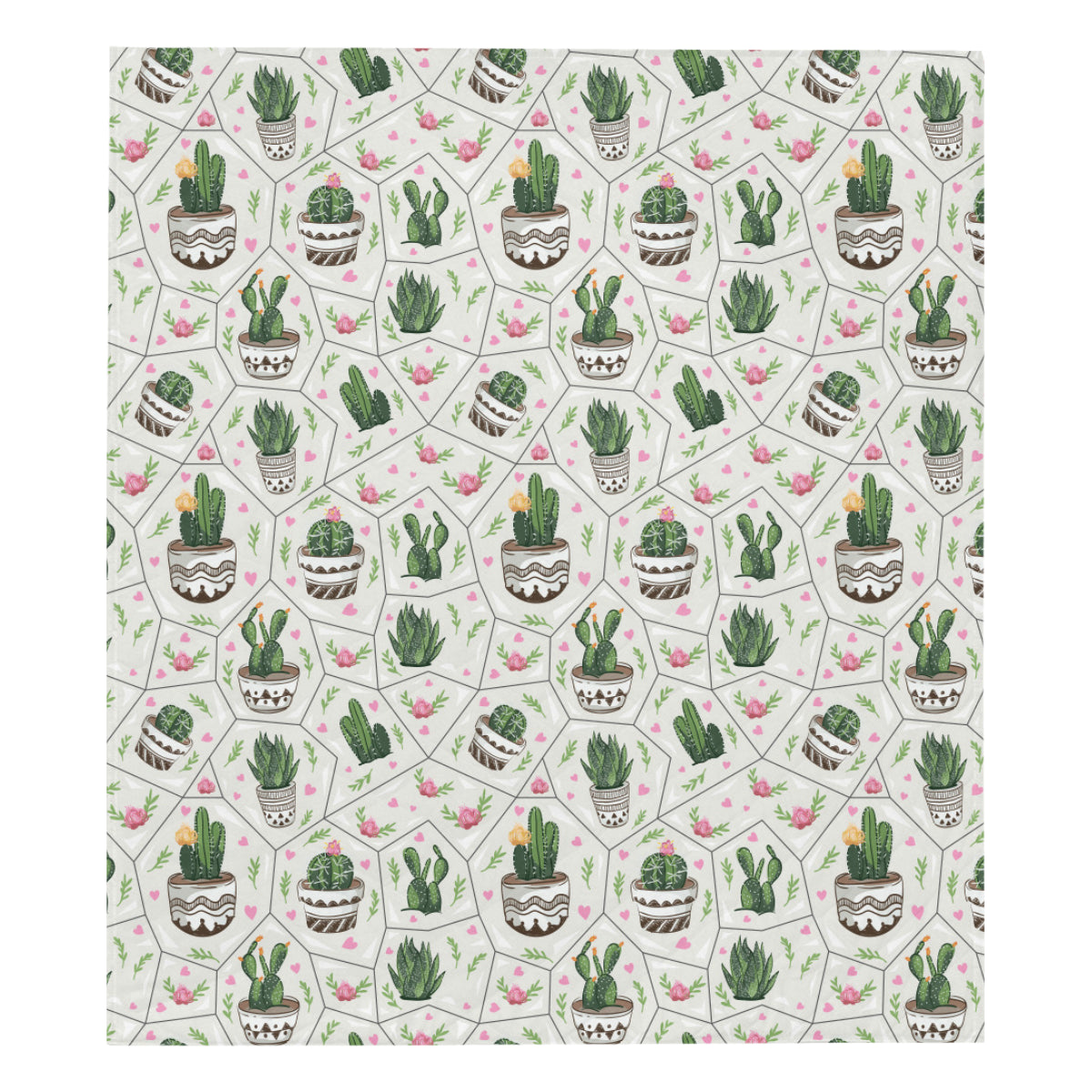 Cactus Pattern Print Design 04 Premium Quilt