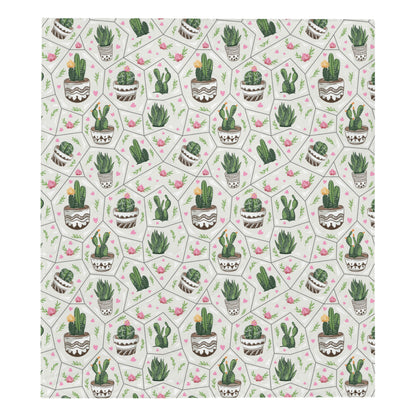 Cactus Pattern Print Design 04 Premium Quilt