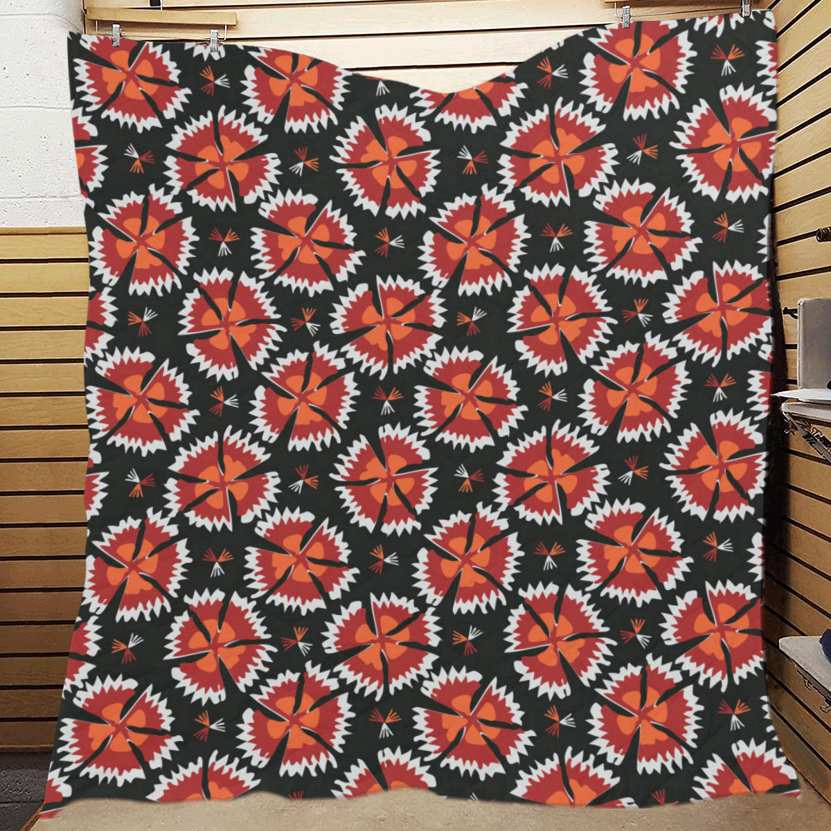 Carnations Pattern Print Design CN03 Premium Quilt