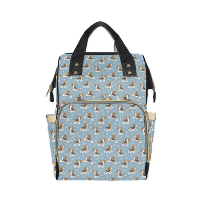 Beagle Pattern Print Design 02 Diaper Bag Backpack