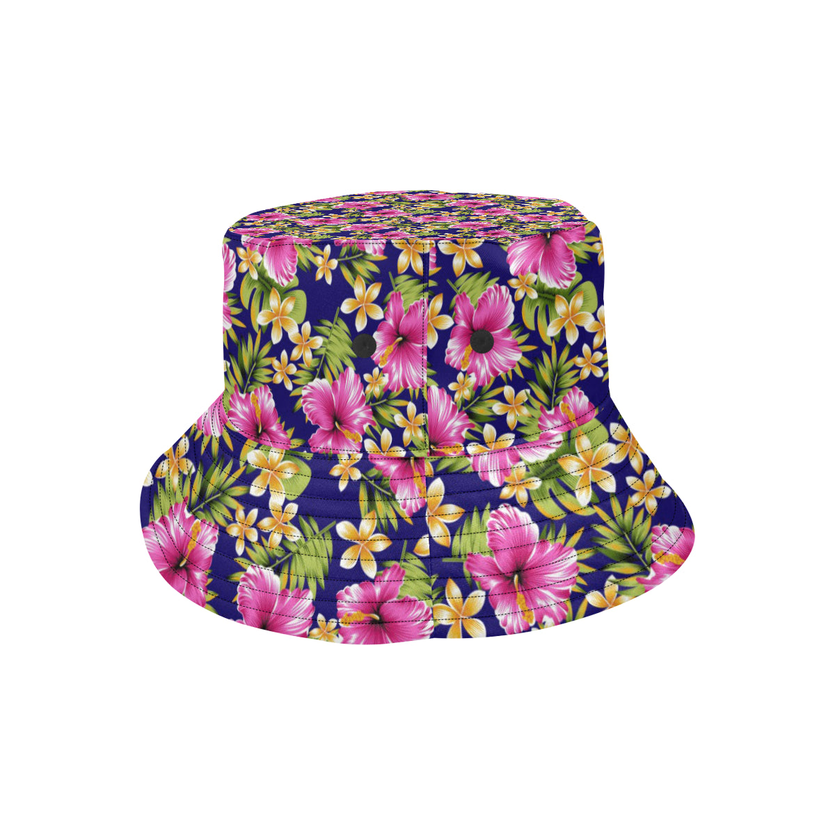 Pink Hibiscus Pattern Print Design HB027 Unisex Bucket Hat