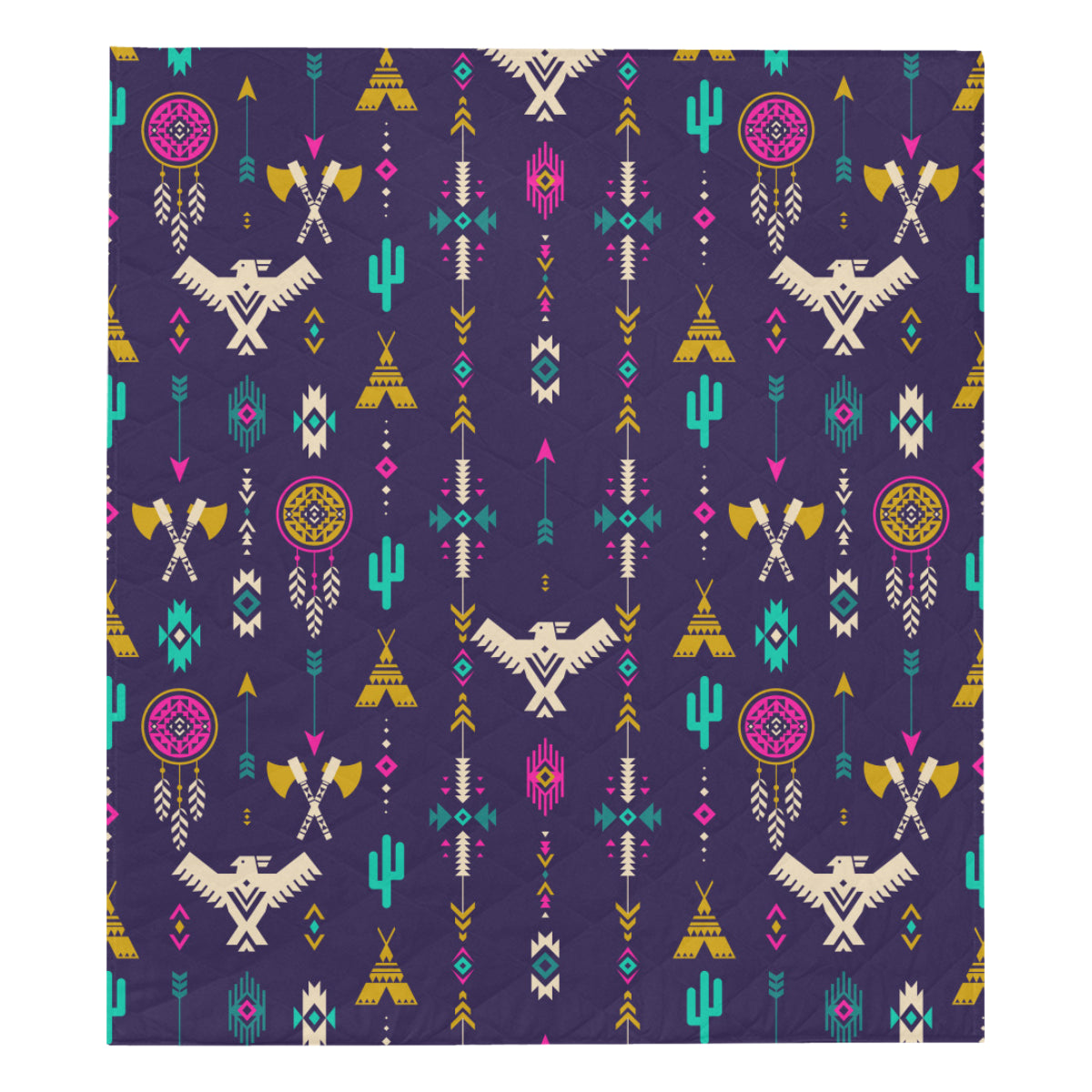 Native American Eagle Indian Pattern Premium Quilt