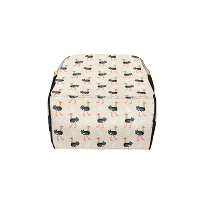 Ostrich Pattern Print Design 02 Diaper Bag Backpack