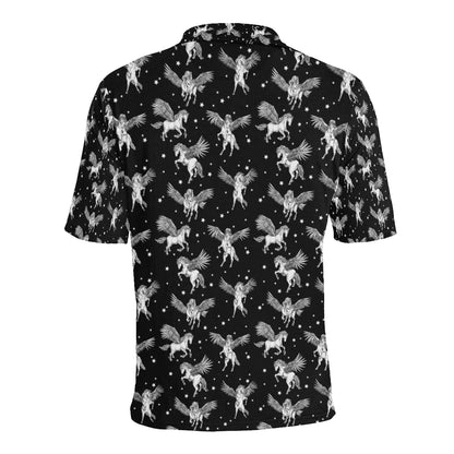 Pegasus Pattern Print Design 01 Men Polo Shirt
