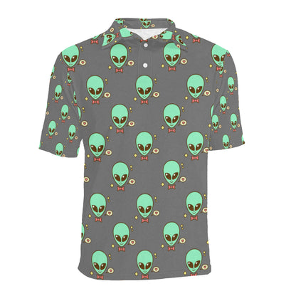 Alien Pattern Print Design 02 Men Polo Shirt