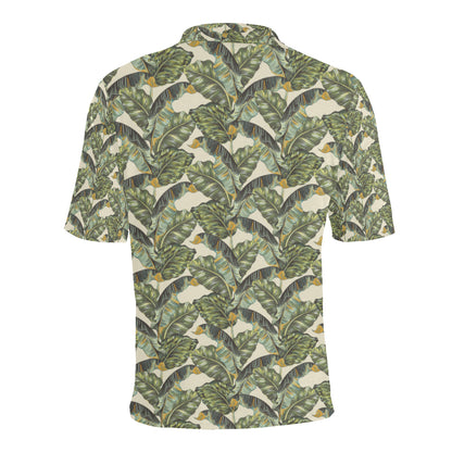 Banana Leaf Pattern Print Design 04 Men Polo Shirt