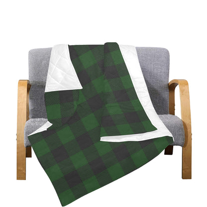 Buffalo check Green Pattern Print Design 02 Premium Quilt