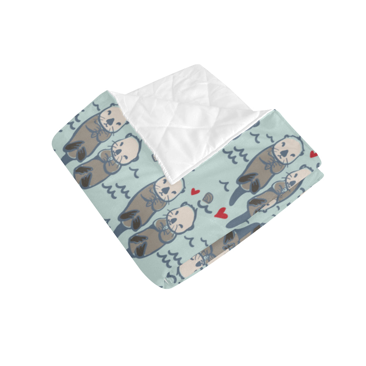 Sea Otter Pattern Print Design 03 Premium Quilt