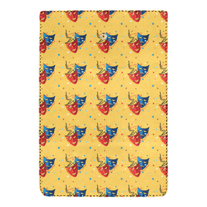Acting Mask Pattern Print Design 02 Women's Trifold Wallet