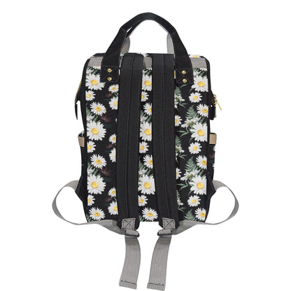 Daisy Pattern Print Design DS07 Diaper Bag Backpack
