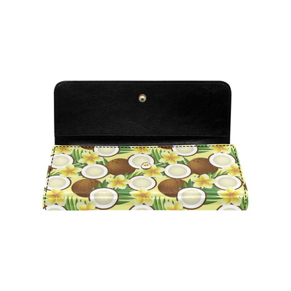 Coconut Pattern Print Design CN02 Women's Trifold Wallet