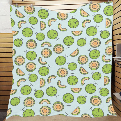 Cantaloupe Pattern Print Design 02 Premium Quilt