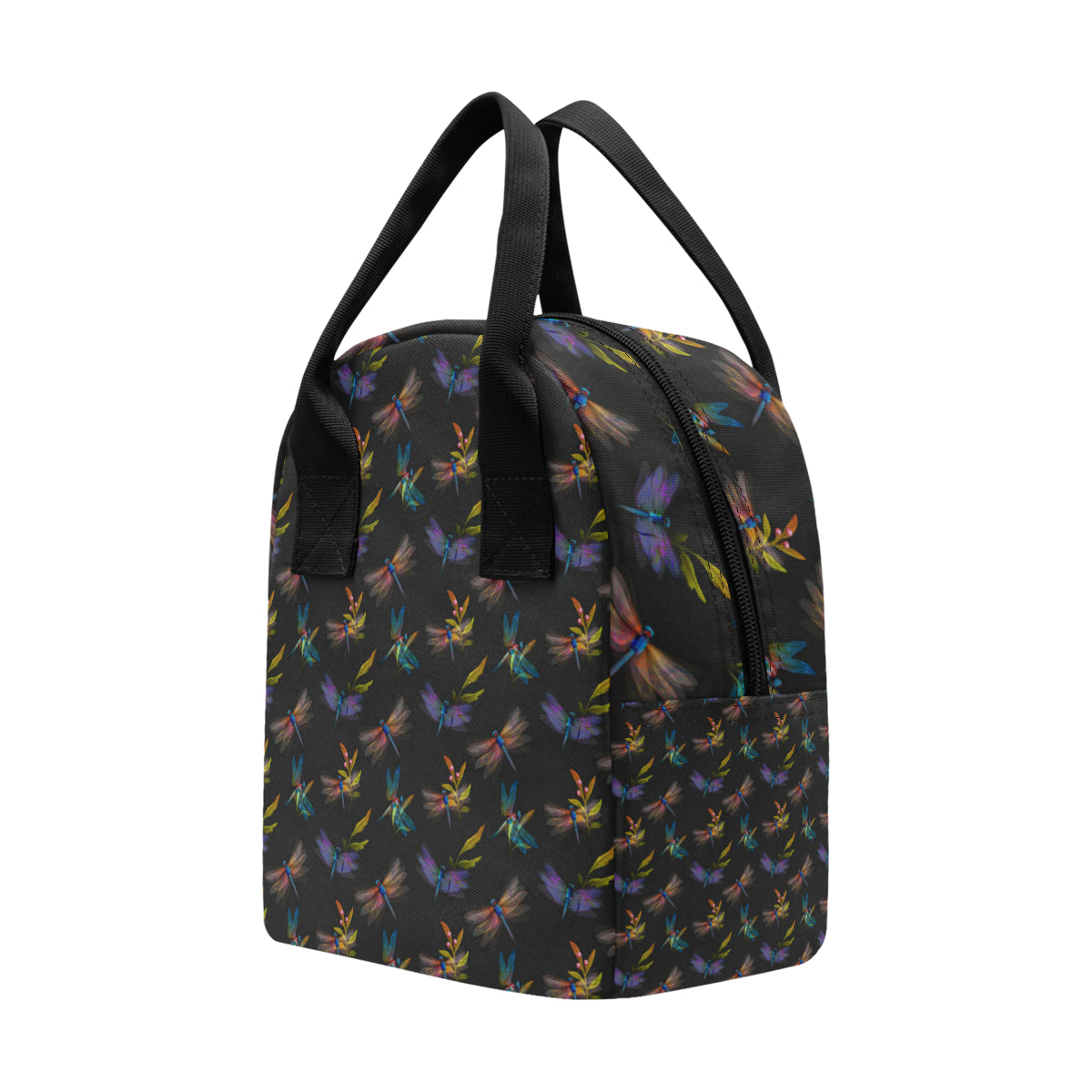 Dragonfly Colorful Realistic Print Insulated Lunch Bag