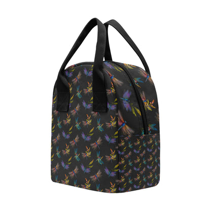 Dragonfly Colorful Realistic Print Insulated Lunch Bag