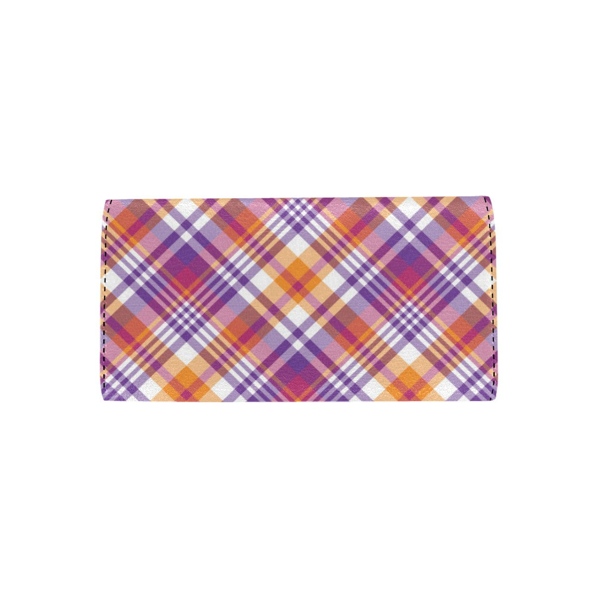 Madras Pattern Print Design 02 Women's Trifold Wallet