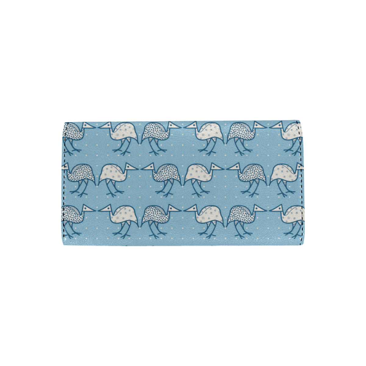Emu Pattern Print Design 01 Women's Trifold Wallet