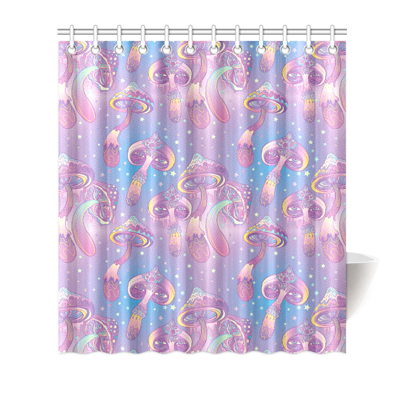Psychedelic Mushroom Pattern Print Design A01 Shower Curtain
