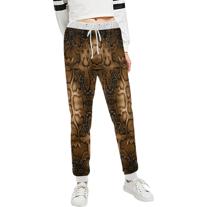 Snake Skin Brown Print Unisex Sweatpants