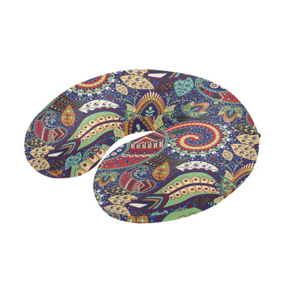 Paisley Boho Pattern Print Design A03 U-Shaped Travel Neck Pillow
