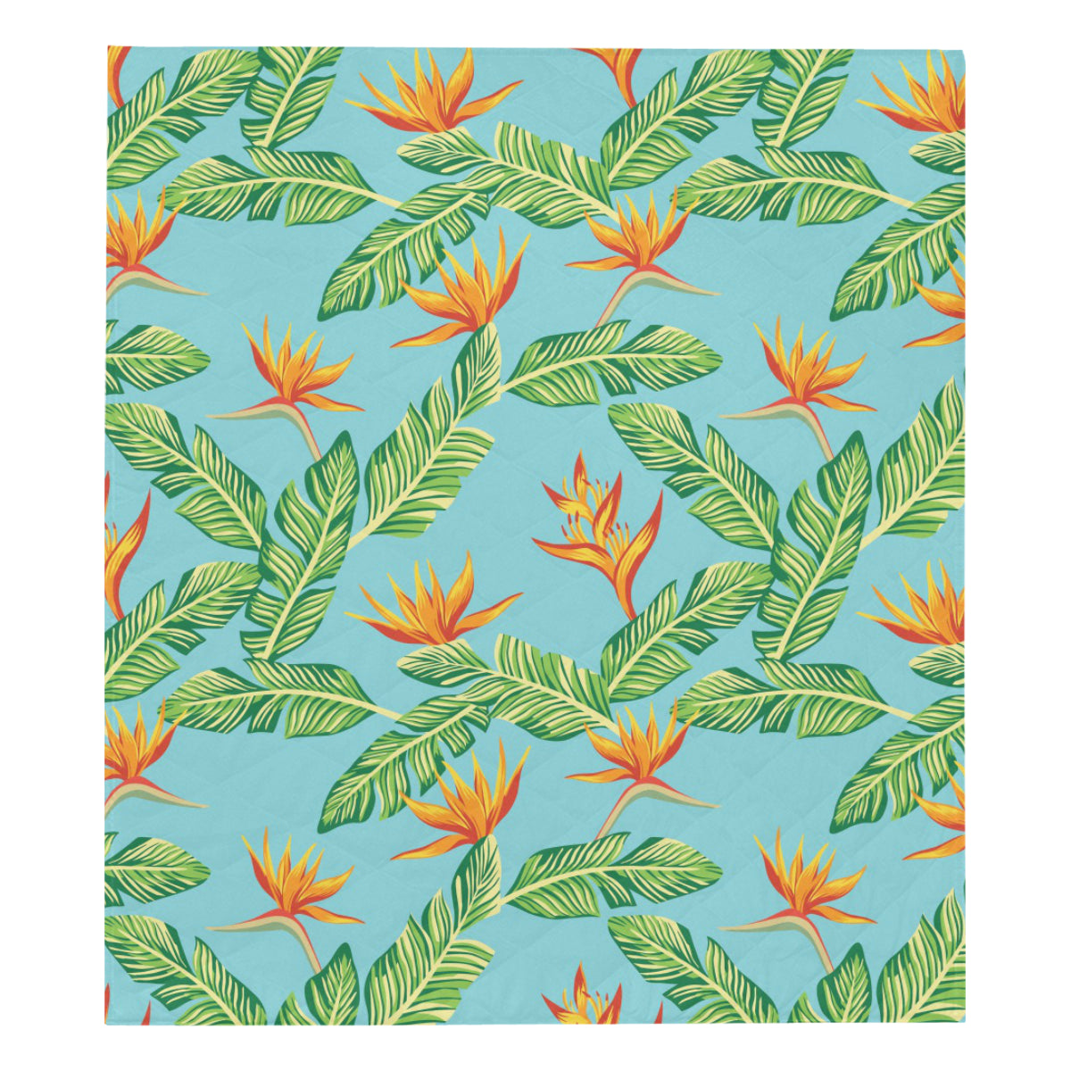 Bird Of Paradise Pattern Print Design BOP04 Premium Quilt