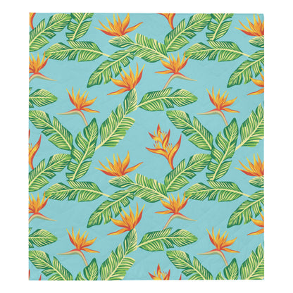 Bird Of Paradise Pattern Print Design BOP04 Premium Quilt