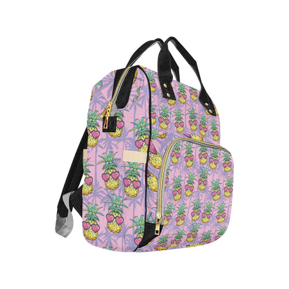 Pineapple Pattern Print Design PP06 Diaper Bag Backpack