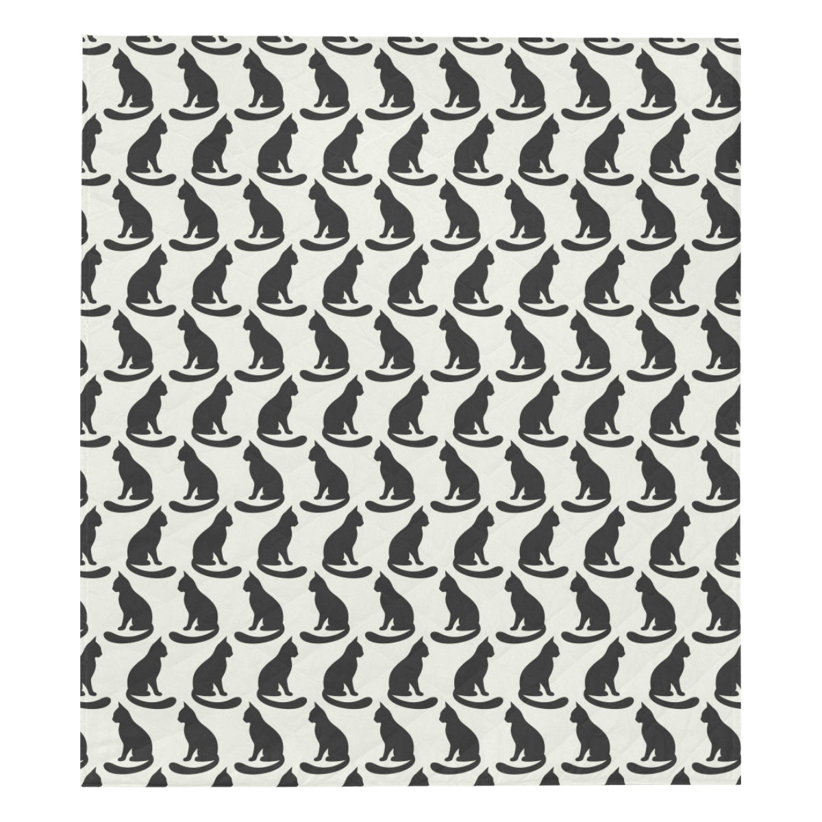 Black Cat Pattern Print Design 02 Premium Quilt