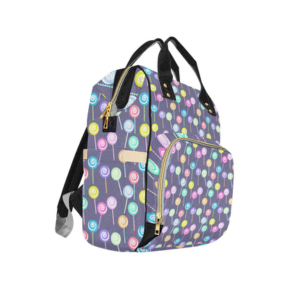Lollipop Pattern Print Design LL03 Diaper Bag Backpack