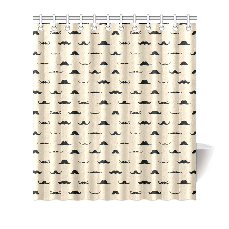 Mustache Pattern Print Design A03 Shower Curtain