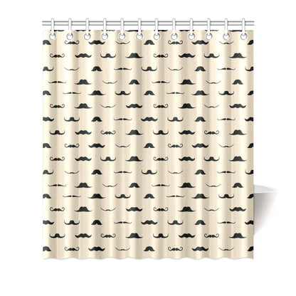 Mustache Pattern Print Design A03 Shower Curtain